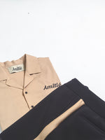 Load image into Gallery viewer, Tan- Embroidered Camp Collar Shirt
